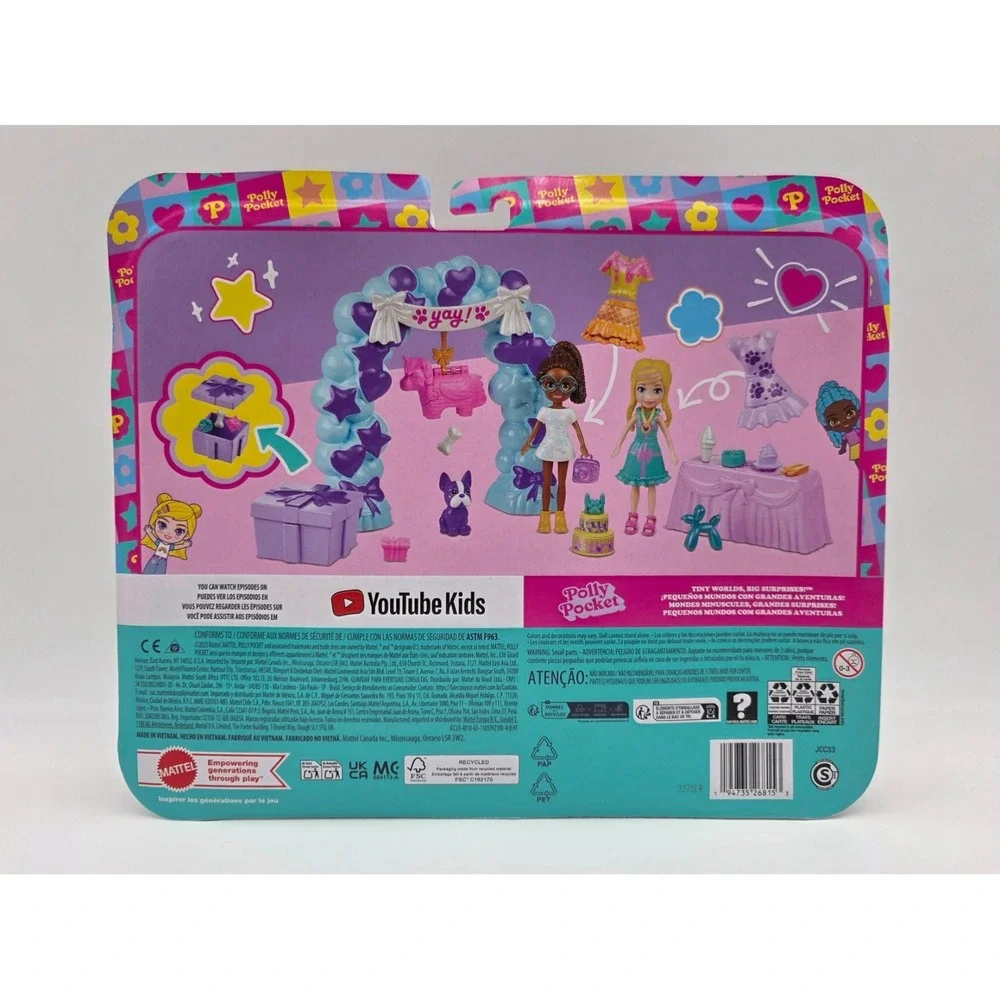POLLY POCKET‎ Birthday Party Pack 38 pcs Figures + Accessories